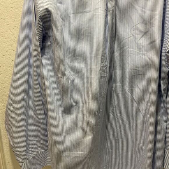 Michael Kors Button Down Mens Size 17 (34/35) Striped Slim Fit Dress Shirt - Picture 5 of 6